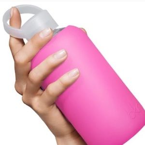 BKR FEMME Pink Water Bottle With Silicone Sleeve